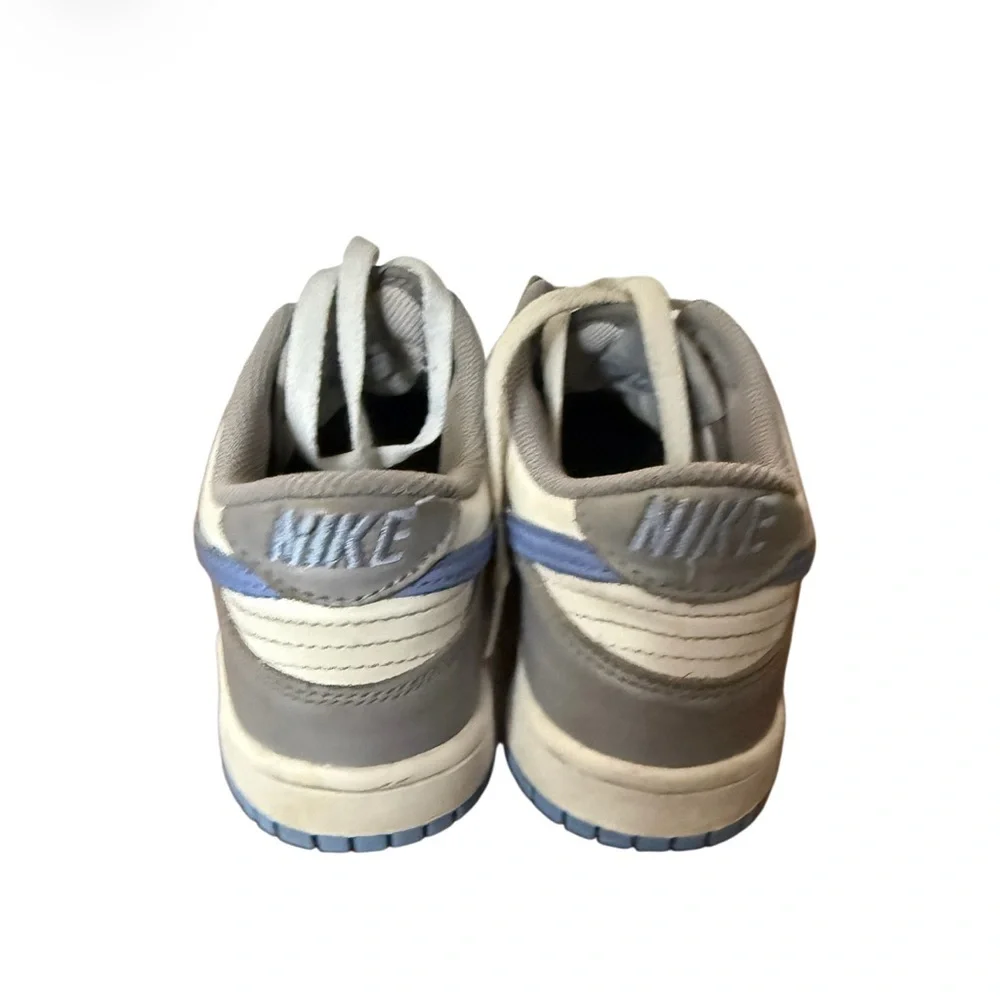 Nike Dunk Low White and Blue “Cement Royal” Athletic Shoes-Size 5Y